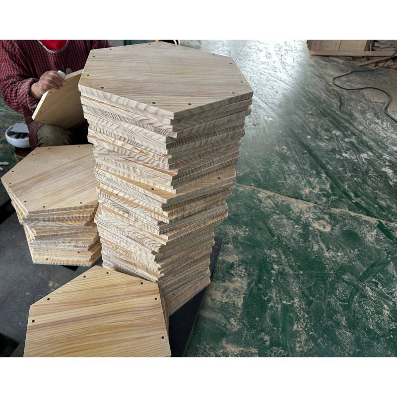Manufacturing process of luxury wooden cat villas designed for indoor cats and modern homes.
